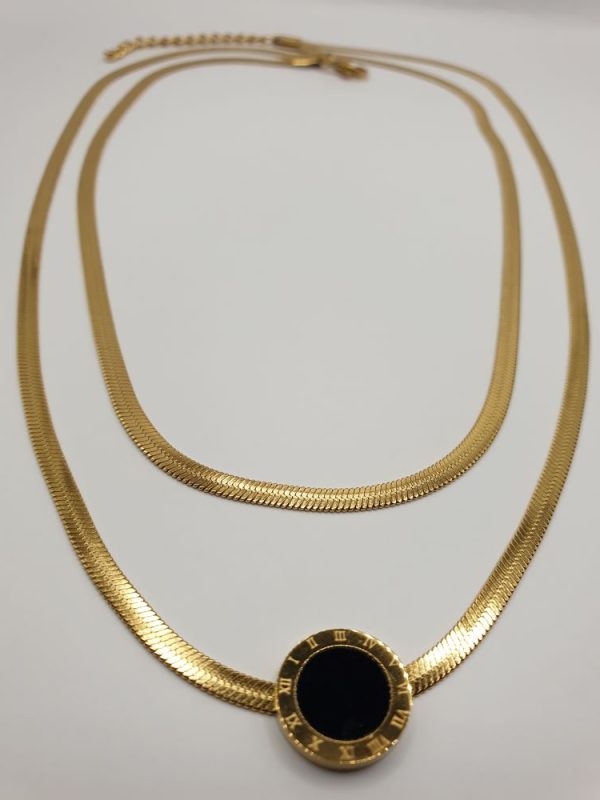 collier escalier acier inoxydable mata, sur moderne-bijoux.fr - Bijoux ethniques et Femmes du monde