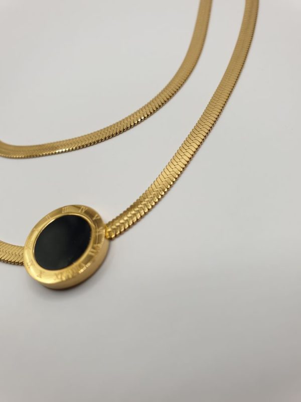 collier escalier acier inoxydable mata, sur moderne-bijoux.fr - Bijoux ethniques et Femmes du monde