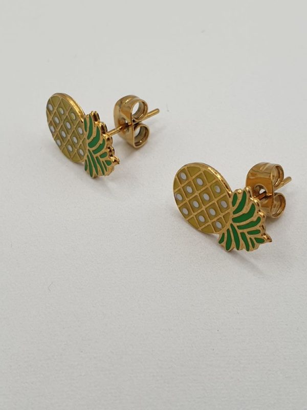 chaine boucles acier ananas , sur moderne-bijoux.fr - Bijoux ethniques & Femmes du monde