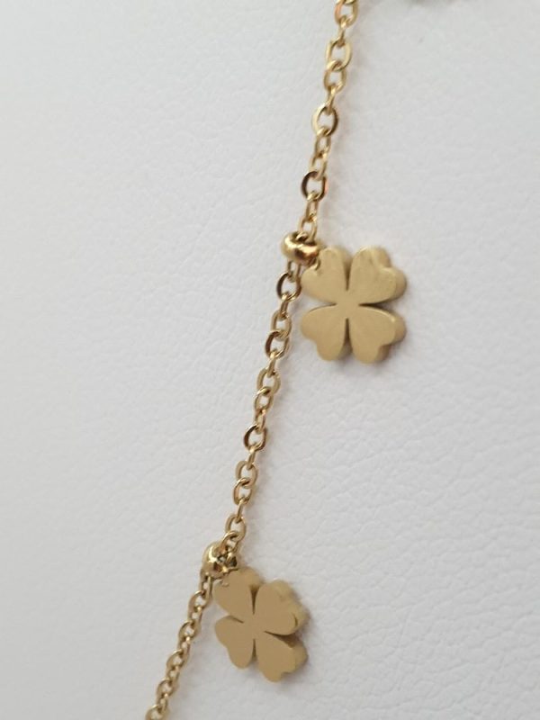 collier acier inoxydable mini-trèfle , sur moderne-bijoux.fr Bijoux ethniques & Femmes du monde