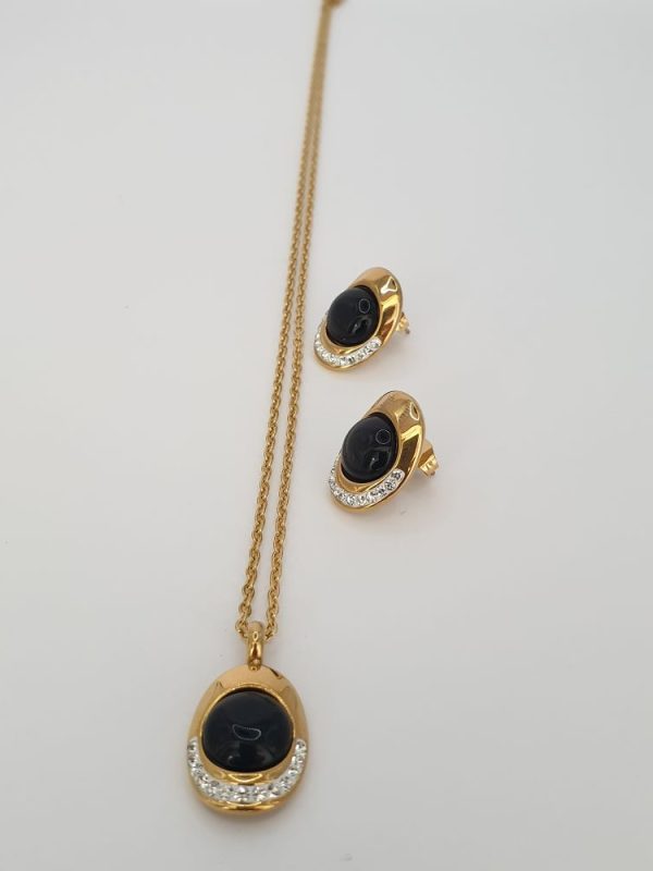 collier boucles acier inoxydable , sur swart & strass , sur moderne-bijoux.fr - Bijoux ethniques & Femmes du monde