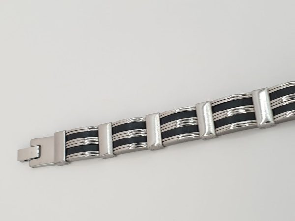 bracelet homme acier inoxydable hugo , sur moderne-bijoux.fr - Bijoux ethniques & Femmes du monde