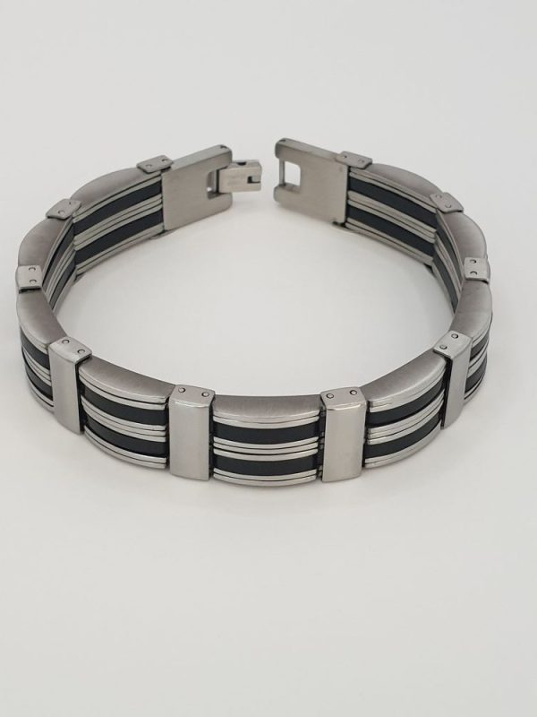 bracelet homme acier inoxydable hugo , sur moderne-bijoux.fr - Bijoux ethniques & Femmes du monde