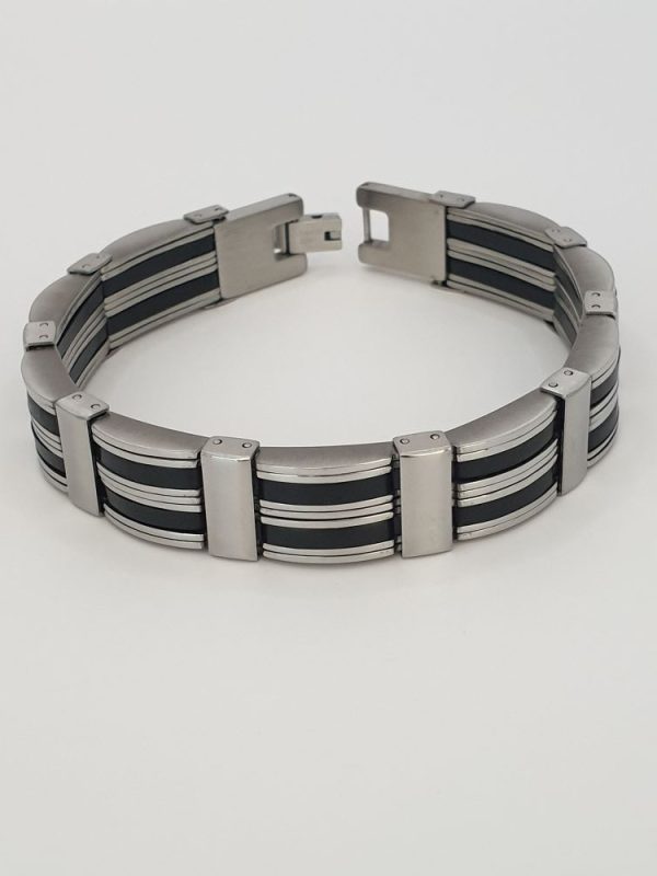 bracelet homme acier inoxydable hugo , sur moderne-bijoux.fr - Bijoux ethniques & Femmes du monde