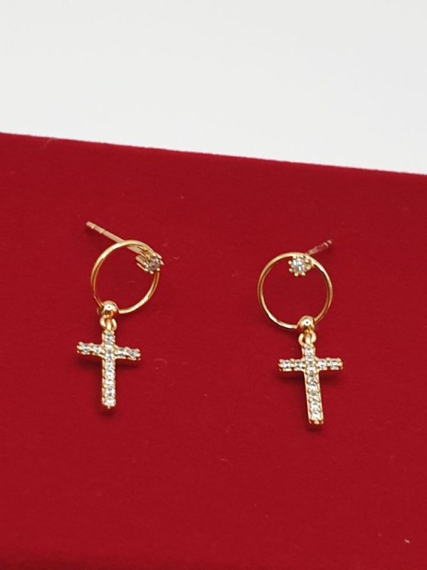 boucles oreilles croix , sur moderne-bijoux.fr - Bijoux ethniques & Femmes du monde