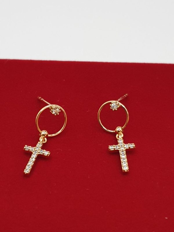 boucles oreilles croix , sur moderne-bijoux.fr - Bijoux ethniques & Femmes du monde