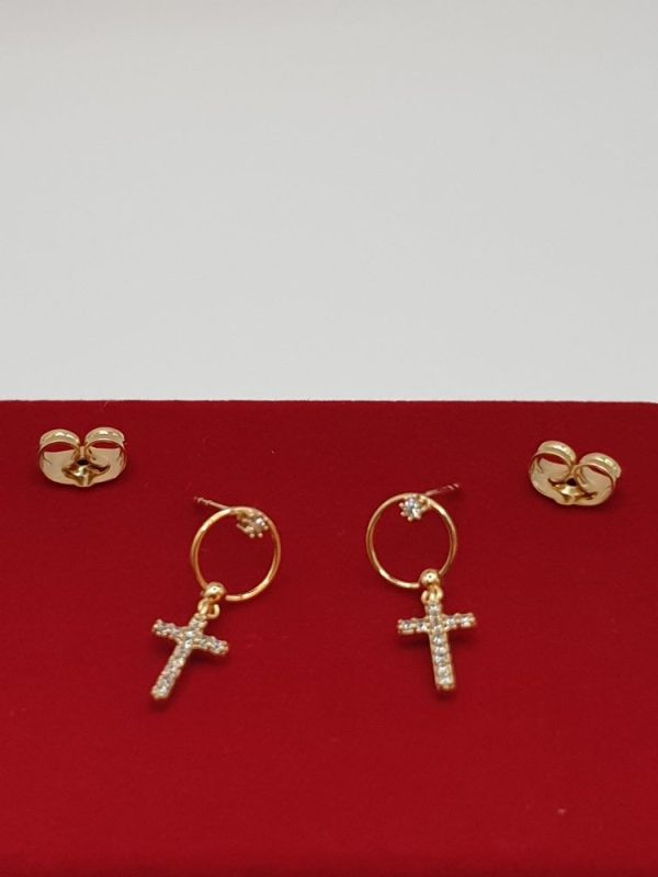 boucles oreilles croix , sur moderne-bijoux.fr - Bijoux ethniques & Femmes du monde