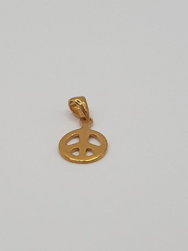 pendentif plaqué or peace , sur moderne-bijoux.fr - Bijoux ethniques & Femmes du monde