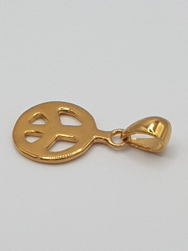 pendentif plaqué or peace , sur moderne-bijoux.fr - Bijoux ethniques & Femmes du monde