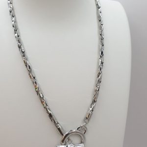 collier morgana plaqué blanc , sur moderne-bijoux.fr - Bijoux ethniques & Femmes du monde