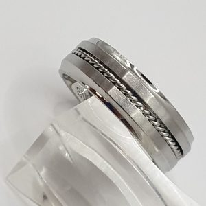 bague homme acier inoxydable , sur palmer moderne-bijoux - Bijoux ethniques & Femmes du monde