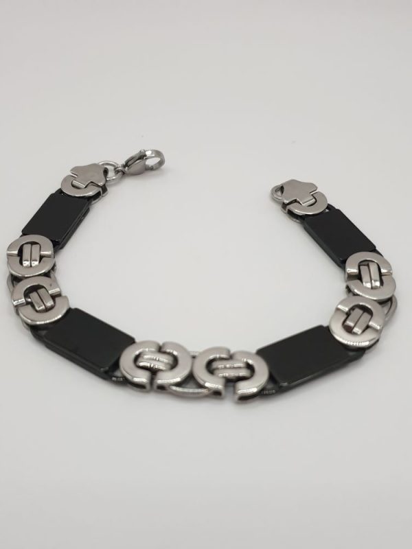 Bracelet Homme acier inoxydable Rayan b , sur moderne-bijoux.fr - Bijoux ethniques & Femmes du monde